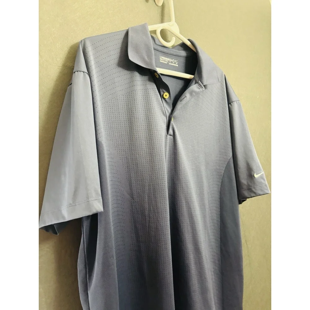 Nike Golf Dri-Fit Polo Shirt Men's XL Blue Performance Activewear - Picture 3 of 16
